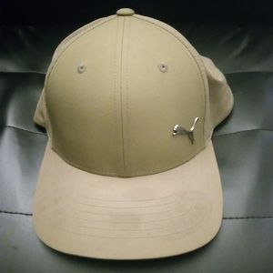 Puma green olive snapback hat men